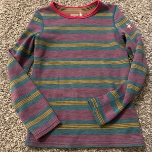 Smart Wool Striped Long Sleeve Kids Shirt
